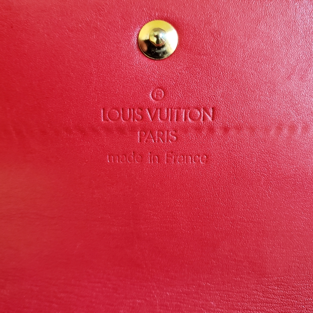Louis Vuitton Porte Monnaie Vernier Red Wallet - Picture 4 of 7